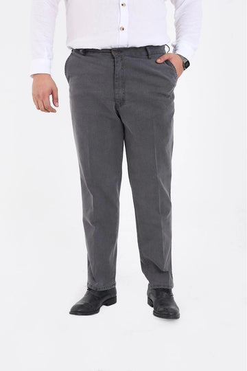 Mavi Büyük Beden Erkek Likralı Battal Yüksek Bel Kot Pantolon Rahat Kesim Jean Denim