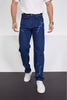 Koyu Mavi Şimşek-yıldırım Desenli Baggy Kot Pantolon Oversize Jeans Lazer Baskılı Phantom Jeans